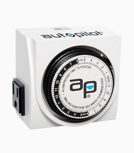 Autopilot Dual Outlet Analog Grounded Timer