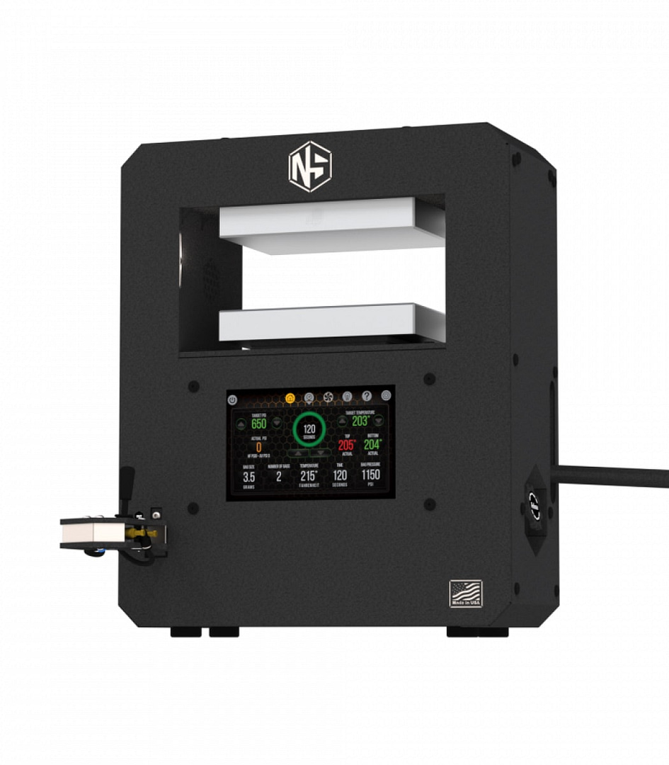 NugSmasher® Pro Touch - 20 Ton Pneumatic/Manual Rosin Press